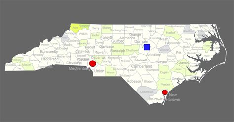 Cities In North Carolina & Interactive Map .